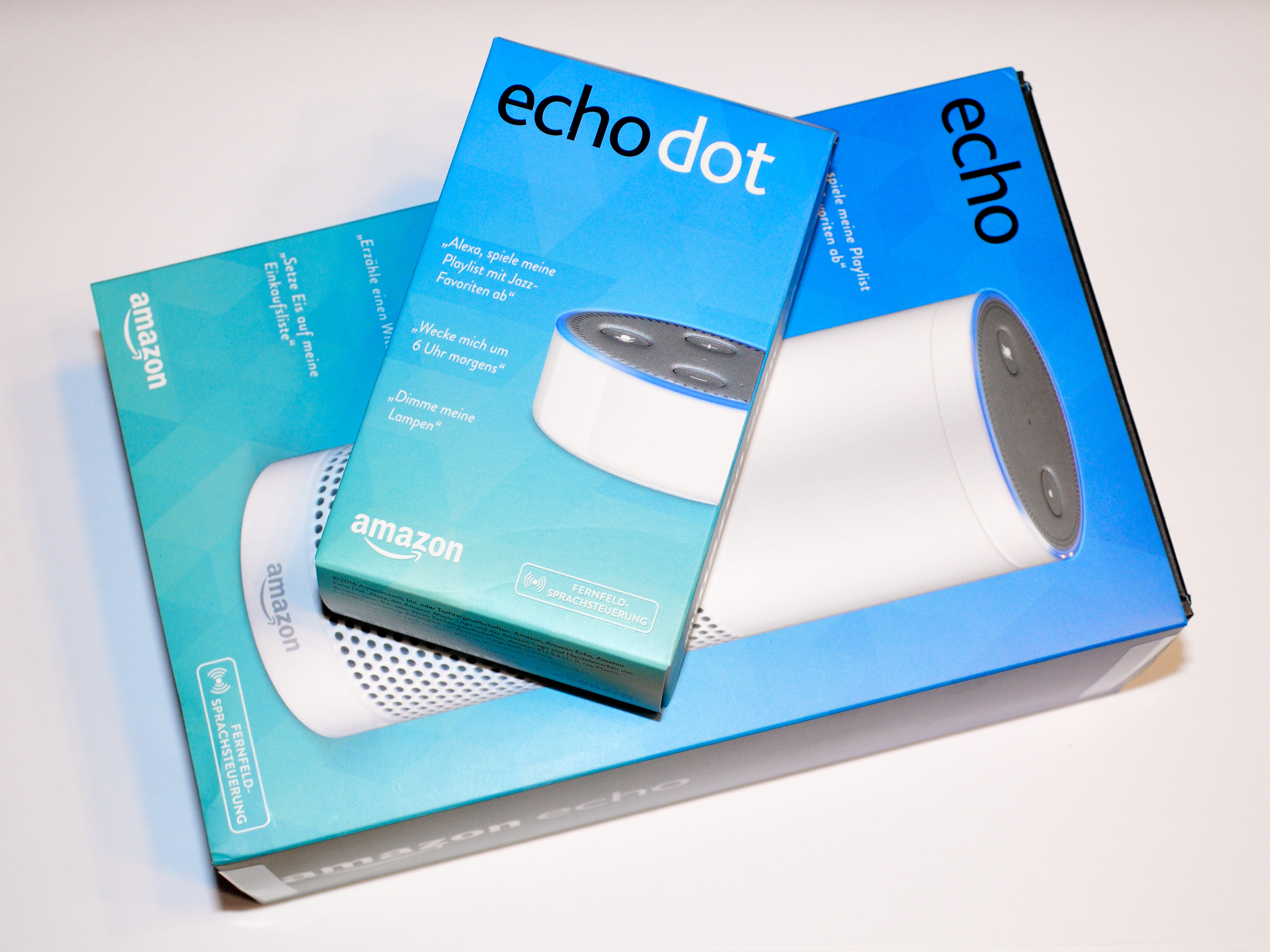 Amazon Echo & Echo Dot – Unboxing Amazon Echo & Echo Dot - Unboxing - Originalverpackung