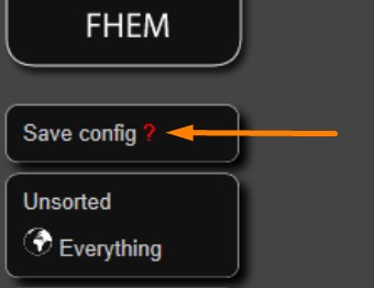 FHEM - Save Config - Änderungen Speichern