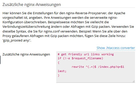 NGINX Anweisungen - WordPress Server - Linux - Plesk
