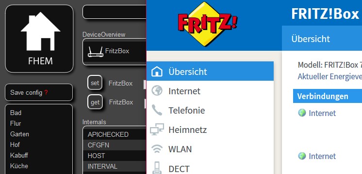Fritzbox in FHEM einbinden